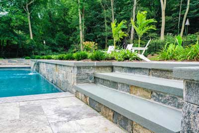 Poolside Granite Steps